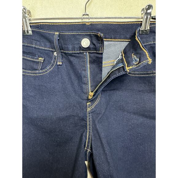 Levi's Women's Dark Wash Blue Denim Cutoff Stretch Shorts Size 28 Button Fly - Picture 5 of 12